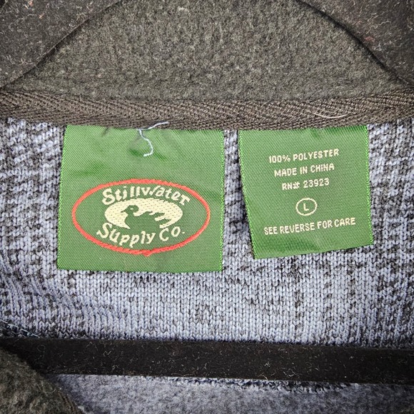 Stillwater Supply Co Men's Plaid 1/4 Zip Fleece Pullover Top Size Large - Picture 4 of 7